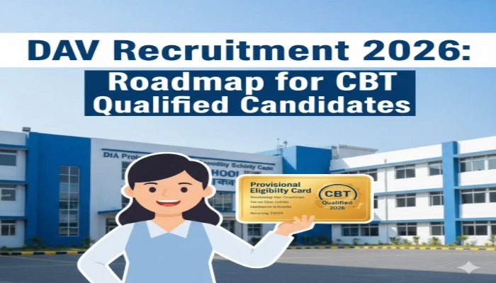 Roadmap for DAV Recruitment 2026 CBT Qualified Candidates showing selection process steps