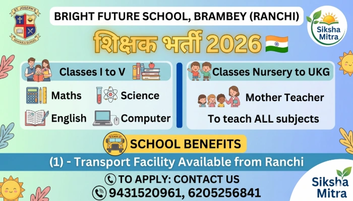 Bright Future School Ranchi Recruitment